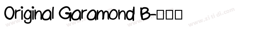 Original Garamond B字体转换